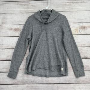 Straight Down Golf Misty Cowl Neck Top Womens XL Gray Waffle Knit Niner Wine